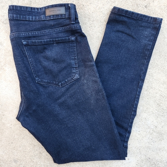 Men's KENNETH COLE Straight Fit Dark Wash Jeans - Picture 1 of 10